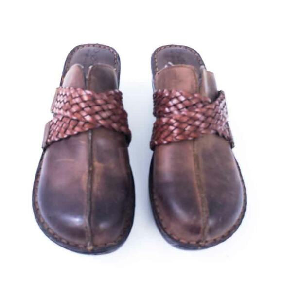 B.O.C. Leather Mules Slides Brown size 8, 39 Women Comfort Shoes Slid On - Picture 2 of 7